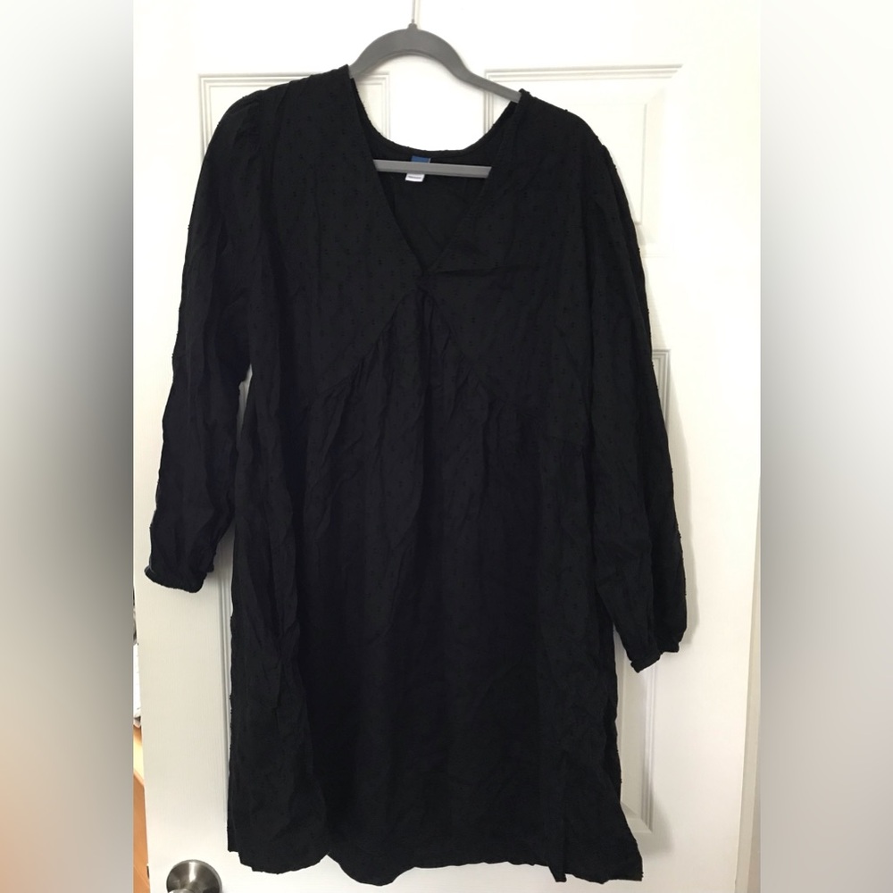 Old navy Swiss dot black dress
